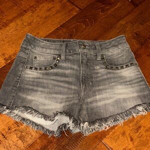 American Eagle Outfitters Gray Jean Shorts with Studs